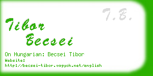 tibor becsei business card